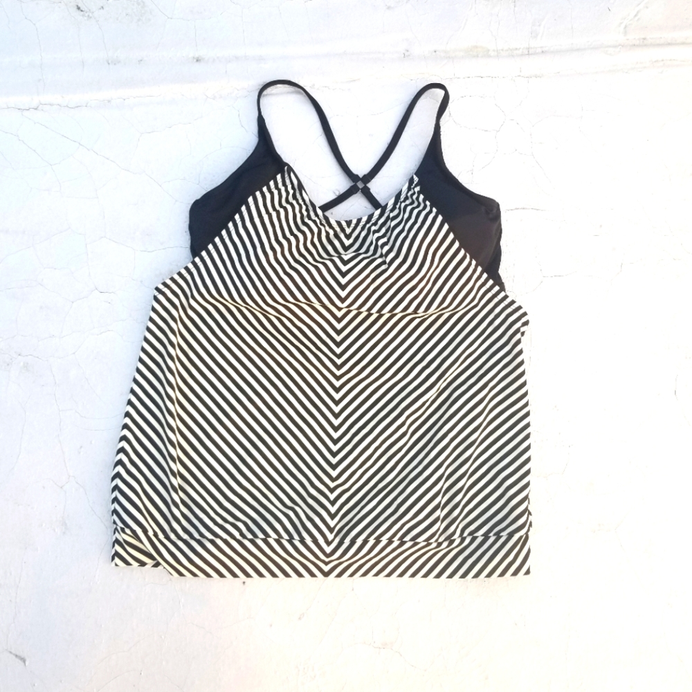 Athleta Tankini Swim Top 38D Underwire